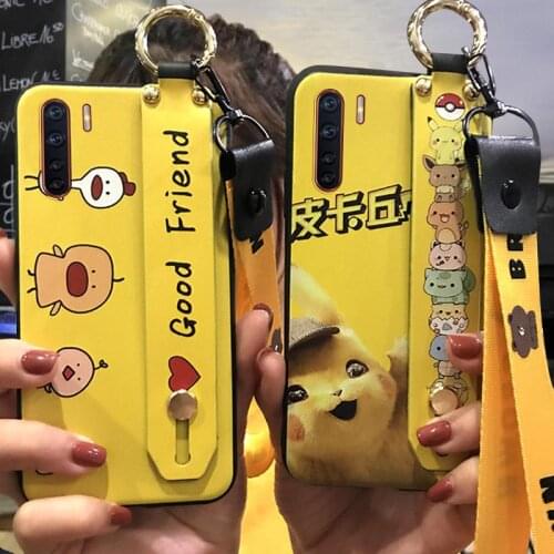 Soft Case Anti-knock Phone Case For OPPO A91/F15 Back Cover Wristband Original Phone Holder