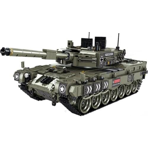 MEOA 632003 Military WW2 Series 1747PCS The Leopard 2 Main Battle Tank Set Building Blocks MOC Bricks Toys Boy Christmas Gifts