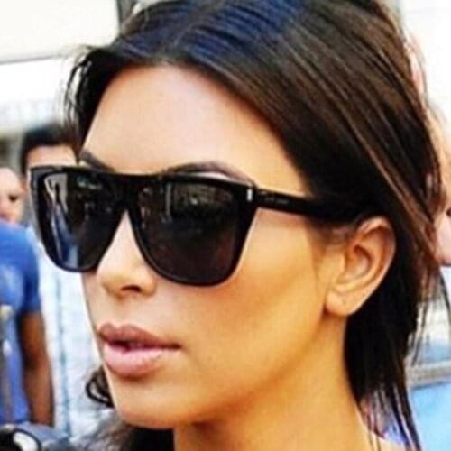 2020 New Fashion Women Oversize Sunglasses Gradient Plastic Goggles Luxury Brand Designer Female Square Sun Glasses Shades UV400