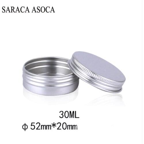 Whosale 30g Aluminum Tin Jar Lip Balm Container Empty Candle Jars Metal Containers Cream Pot Box 100Pcs