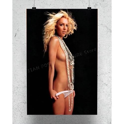R0263 Britney Spears 02 Star Sexy Beautiful Girl Model Wall Sticker Silk Poster Art Home Decoration
