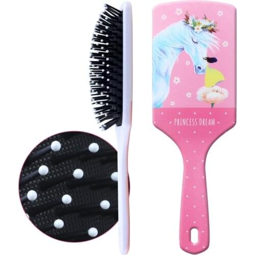 Roufei 2020 cartoon hair comb hair brush haircut accessories beauty salon care massage scalp airbag hair styling tool