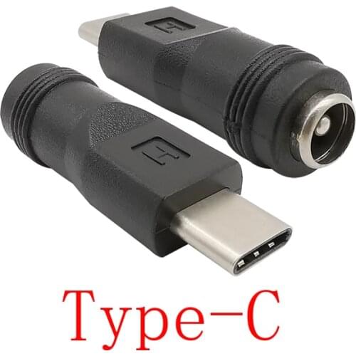 1PCS Type-C DC Power Plug Jack Connectors Type C USB Male to 5.5mm x 2.1mm Female Adapter Converter for Notebook PC Phone