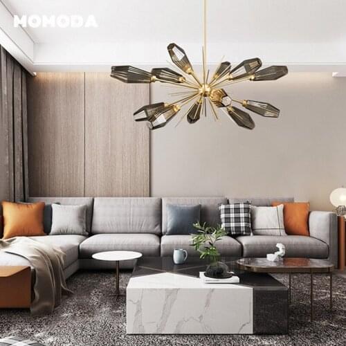 Luxury LED Chandeliers Lighting Modern Tree Branch Glass Metal Hanging Lamps Bedroom Living Room Home Decoration Lights Fixture