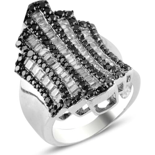 Silver 925 Sterling Zircon Stone Ring