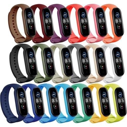 Silicone Bracelet for Mi Band 5 Strap Wrist Strap For Miband 5 Belt Replacement Bracelets for Xiaomi mi band 5 straps accessorie