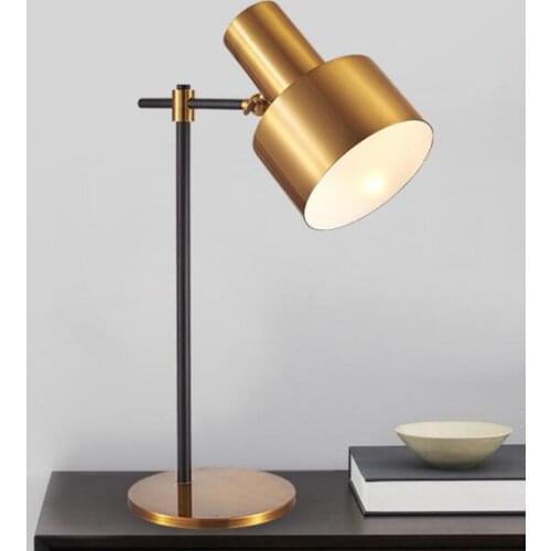 Nordic postmodern minimalist creative long arm metal rotating lamp study office work eye table lamp