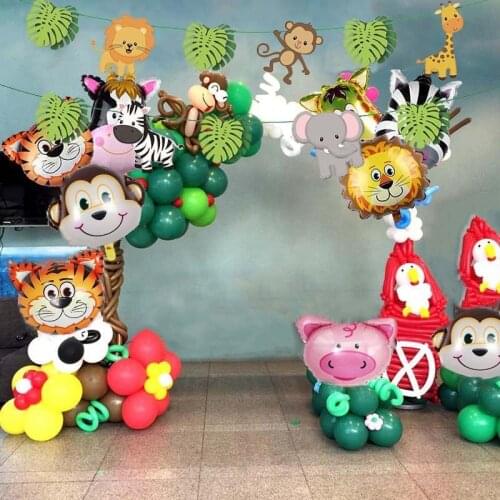 Animal balloons birthday jungle party decor kids birthday toys animal head inflatable helium balloon forest theme balloons