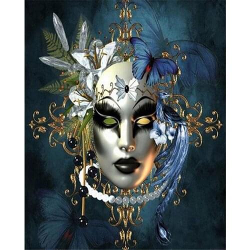 Full Square/Round Drill 5D DIY Diamond Painting "Butterfly Mask" 3D Rhinestone Embroidery Cross Stitch 5D Home Decor Gift