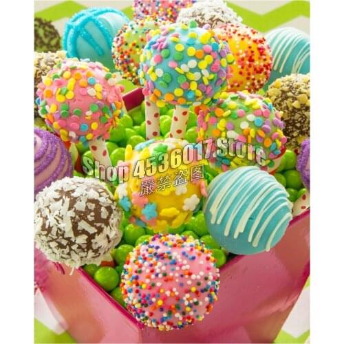 Cake Pops 5D Diy Diamond Painting Cross Stitch Diamond Mosaic Diamond Embroidery Candy & Treat full canvas Rhinestone Paintings