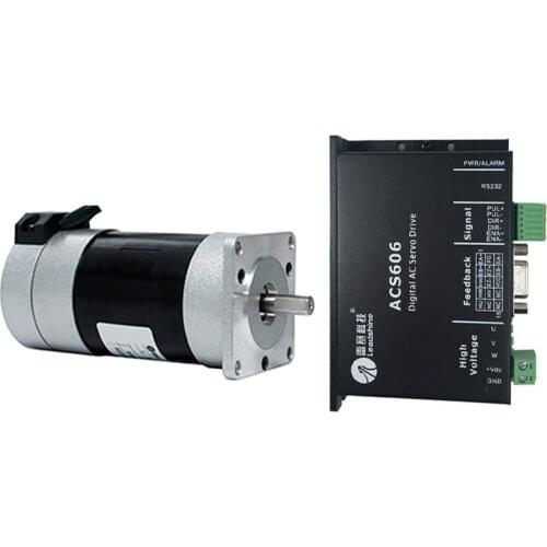 Leadshine 50W 24V DC Brushless Motor+Drive Kit BLM57050-1000+ACS606 Servo Brushless Driver 3A 0.16NM 3000RPM Pulse Control