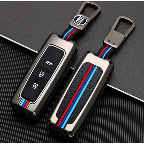 Car Key Cover Case Zinc Alloy + Silicone For Baojun 530 730 560 310 310 510W E100 E200 2014-2017 2018 2019 2020 2021 Accessories