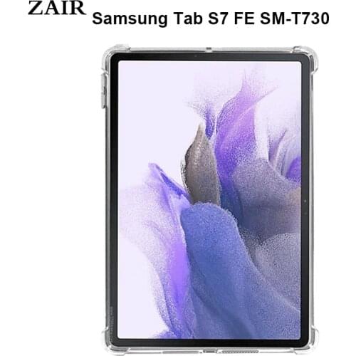 Tablet case for Samsung Galaxy Tab S7 FE 12.4'' Silicone soft shell TPU Airbag cover Transparent protection for SM-T730 T736B