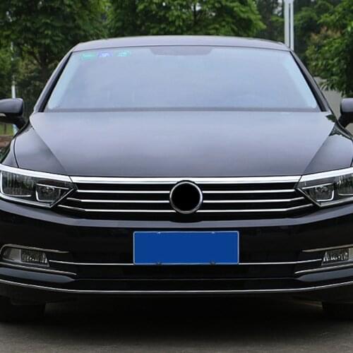 For VW Volkswagen Passat B8 2015-2020 Front Hood Bonnet Grille Lip Molding Cover Trim Bar Garnish Accessories Car Styling