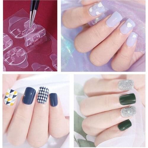 120pcs Double Sided False Nail Art Adhesive Tape Glue Sticker DIY Tips Fake Nail Acrylic Manicure Gel Makeup Tool