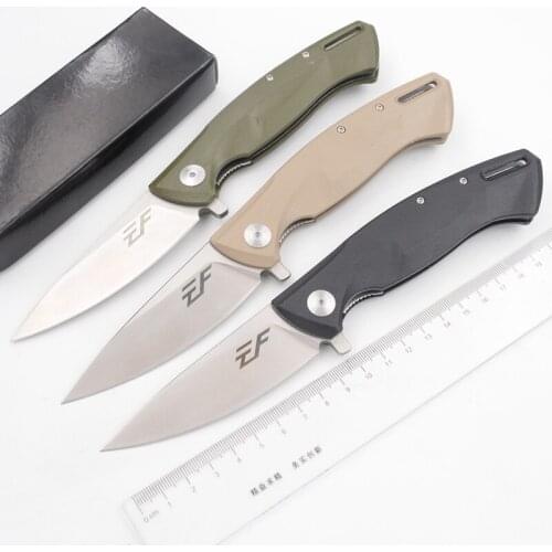 Eafengrow New 1962 ball bearing flipper Folding D2 Steel G10 Camping Hunting Survival Outdoor EDC Tool Utility Kitchen Knife