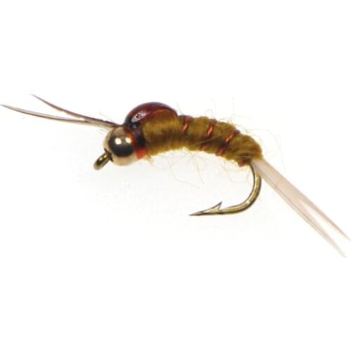 ICERIO 6PCS Incubation Nymph caddis mayfly nymphs Fly Fishing lures for fly fish and trout 12