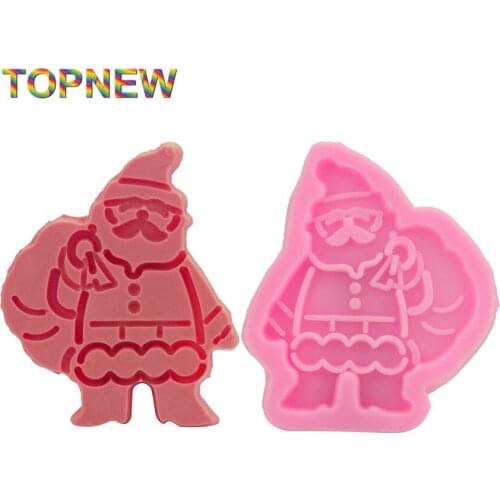 DIY Fondant Cake Silicone Mould Santa Modeling Baking Tools Chocolate Candy Jelly Mold 1922