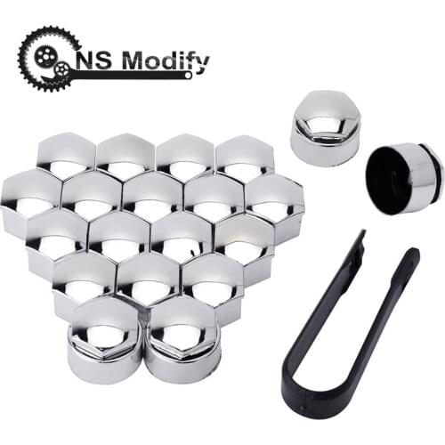 NS Modify Car Styling Truck Tire Valve Stem Caps Wheel Nuts Covers Anti Theft 16Pcs 17mm Nut Caps 4Pcs 23.9mm Antitheft Nut Caps