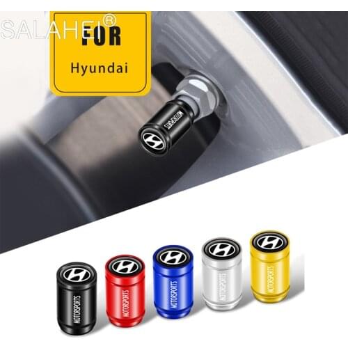 4PCS Car Wheel Tire Valve Cap Tyre Rim Cover For Hyundai Tucson Elantra Creta IX25 IX35 Sonata Solaris Santa Fe I30 Accent Azera