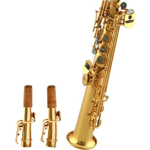 LAIIMAN Straight Pipe Soprano Sax B Flat 475 Brass musical instruments professional-grade with case. Mouthpiece Reed Gift