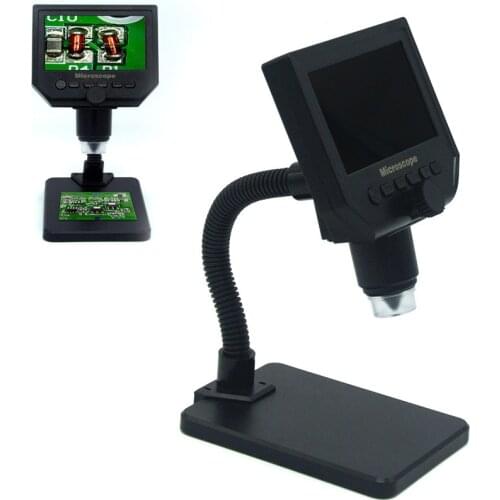 4.3 Inch HD LCD Soldering Microscope Phone Repair Magnifier + Stand 600X Digital Microscope Electronic Video Microscope