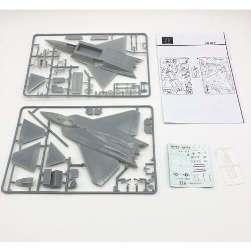 DIY 1:72 Static Plane Model YF22A Kids Toy Trainning Hobby 00103