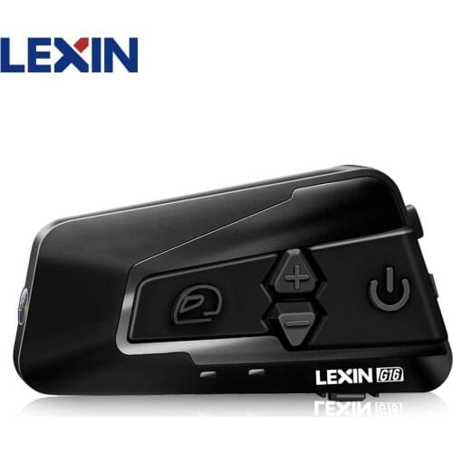 2021 Lexin G16 16 Riders Motorcycle Intercom,Bluetooth 5.0 with Music Share&Headlamp Helmet Headset,2000m Group Talking Headset