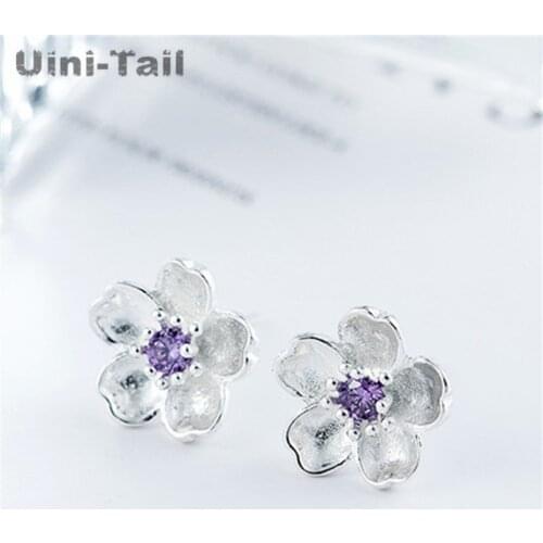 Uini-Tail hot 925 sterling silver sweet cherry earrings Japanese temperament fashion high quality earrings hypoallergenic GN627