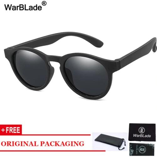 WarBlade Round Children Polarized Sunglasses Boys Girl Kids Sun Glasses Silicone Safety Baby Infant Shades Eyewear UV400 Oculos