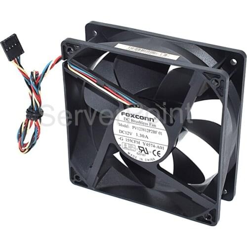 Test OK PV123812P2BF DC12V 1.3A 12038 12cm 120*120*38mm Four Wires Square Server Cooling Fan