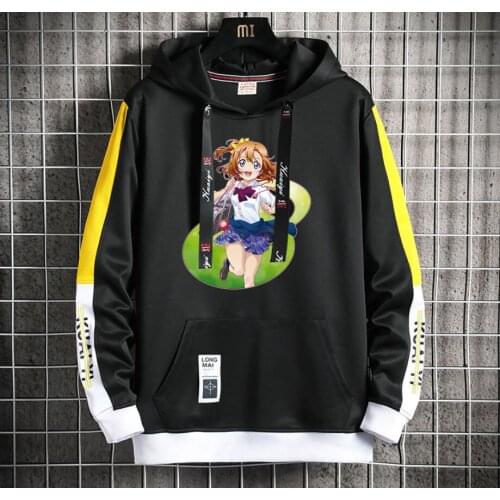 Love Live Anime Hoodie teenagers Popular Harajuku Hoodeds Pullover Streetwear Casual Fake Two-Piece jacket men coat