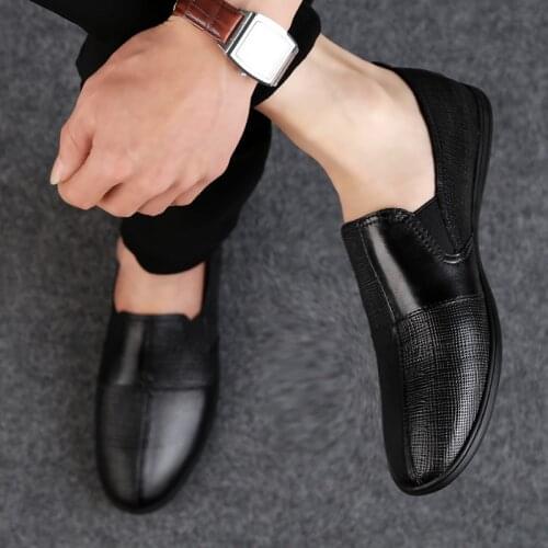 Big Size 38-46 High Quality Full Grain Leather Casual Shoes Men Slip On Loafers Soft Moccasins British Casual Leather Shoes