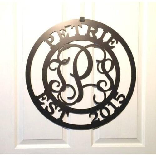 Custom Outdoor Name Sign, Family Name Sign, Initial Door Hanger, Front door Sign, Last Name sign