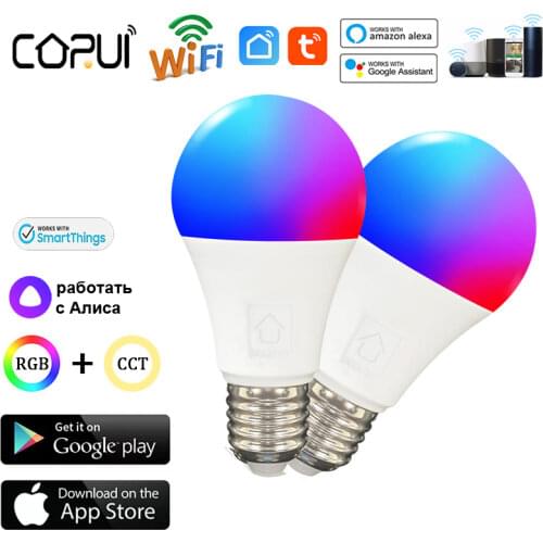 1-10 Pieces 9W SONOFF Wi-Fi Smart LED Bulb E27 Warm/cool RGB Lamp Bulbs Smart Home Control EWeLink APP With Alexa Google Home