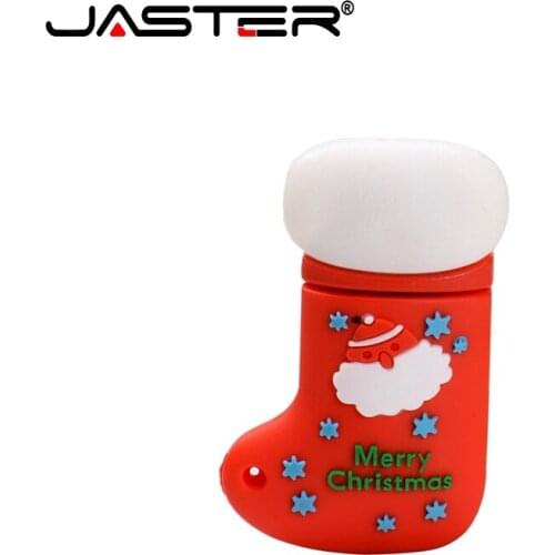 JASTER USB Flash Drive 128GB Pen Drive Cartoon Snowman Christmas Tree Gifts 4GB 8GB 16GB 32GB 64GB Santa Claus Pendrive