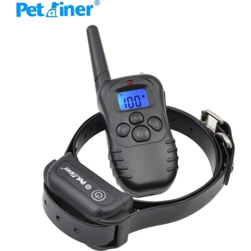 Petrainer 998DB-1 New LCD Blue Display Remote Control Waterproof Dog Collar Electric Shock Dog Training Collar for Dog