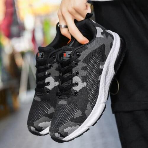 Womens shoes lovers casual fly woven camouflage mesh comfortable and breathable running cushioned vulcanized shoes