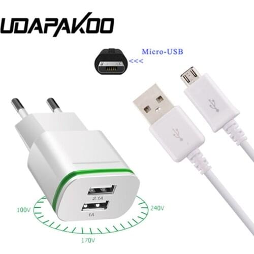1M Micro USB 2 Port Fast charger Wire For Samsung galaxy J6 J8 2018 J2 Core pro J7 Neo J3 2017 J5 Prime 2016 Redmi 5 6 6a Phone