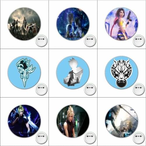 1pcs Game Final Fantasy Cosplay Badge Cartoon Pins Brooch for Clothes Accessories Backpacks bags Button Badges
