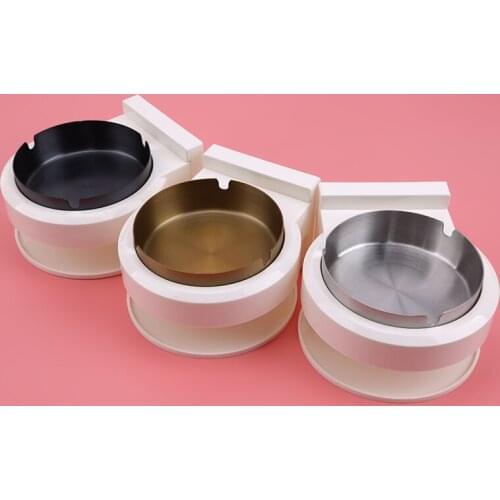 Wall Mounted Stainless Steel Ashtray Bathroom Cigarettess Garbage Bag Holder Storage Rack For Toilet Home Office Holder