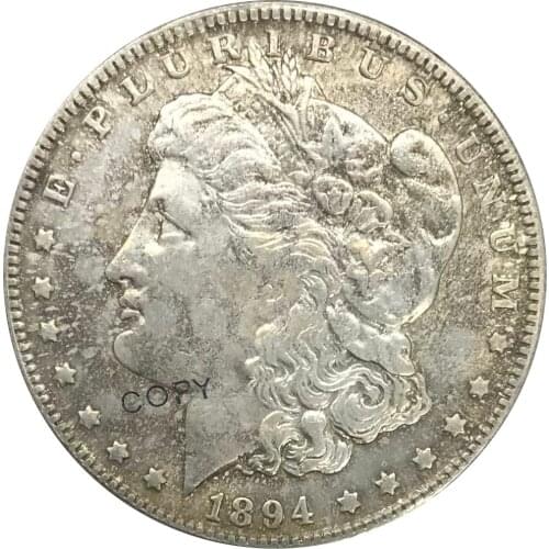 1894 United States Morgan 1 One Dollar Cupronickel Plated Silver Copy Coin