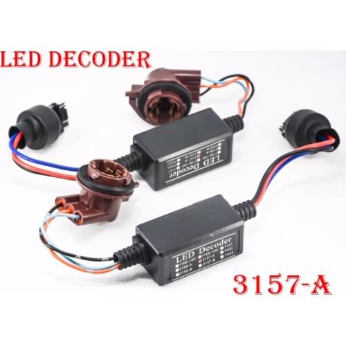 2PCS 3157-A 3157-B LED Bulb Power 8W Error Free Canbus Canceler Adapter Decoder Fog Turn Brake Signal Anti-Hyper Flashing Blink