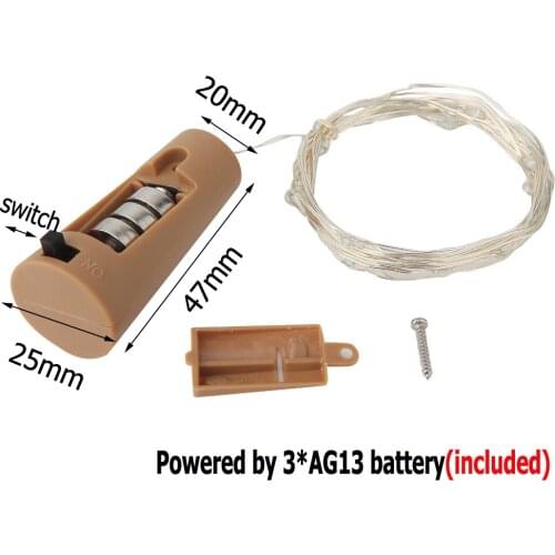 20pcs/lot 1M 2M Wine Bottle Lights Cork Battery Powered Garland DIY Christmas String Light for Xmas Birthday Wedding Decoracion