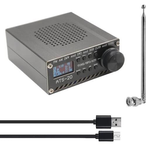 SI4732 All Band Radio Receiver Assembled FM AM (MW & SW) SSB (LSB & USB) with lithium battery + Antenna + Speaker + Case Assemb