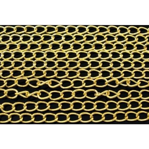 Free shipping!!!!100M/ Curb Chains 5x3mm Findings