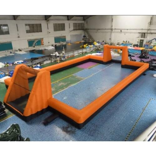 Free shipping,8x5m inflatable soccer field/inflatable water soap soccer field inflatable/PVC tarpaulin commercial football court