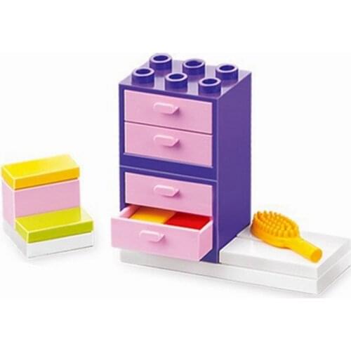 Locking City Locking Blocks Girls Series Figures Particles Friends Comb Pink and Purple Girls Series Figures City Lockings Block