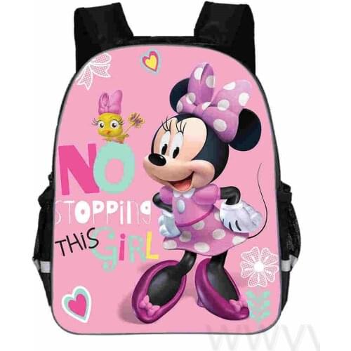 Disney Minnie Kids School Bags Boys Girls School Laptop Backpack Mickey Kindergarten Travel Bagpack Best Gift Bag