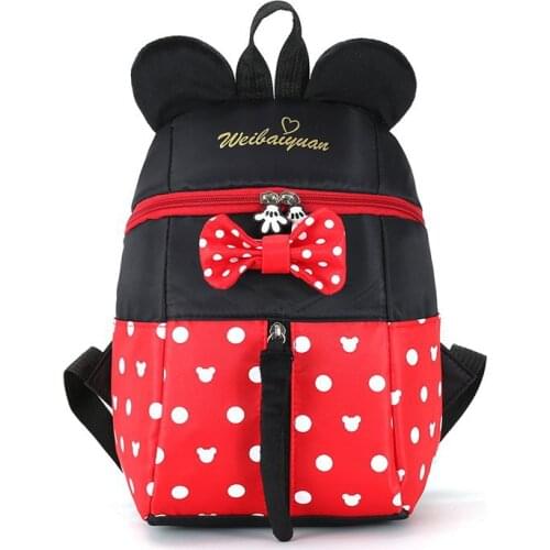 Disney Backpack Mickey Minnie Childrens Bag Kid Kindergarten New Cute Cartoon Cute School Bag Gift For Girls Boy Backpack